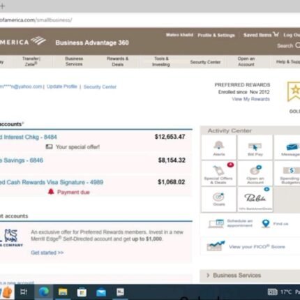 BOA Bank Log $21K Balance